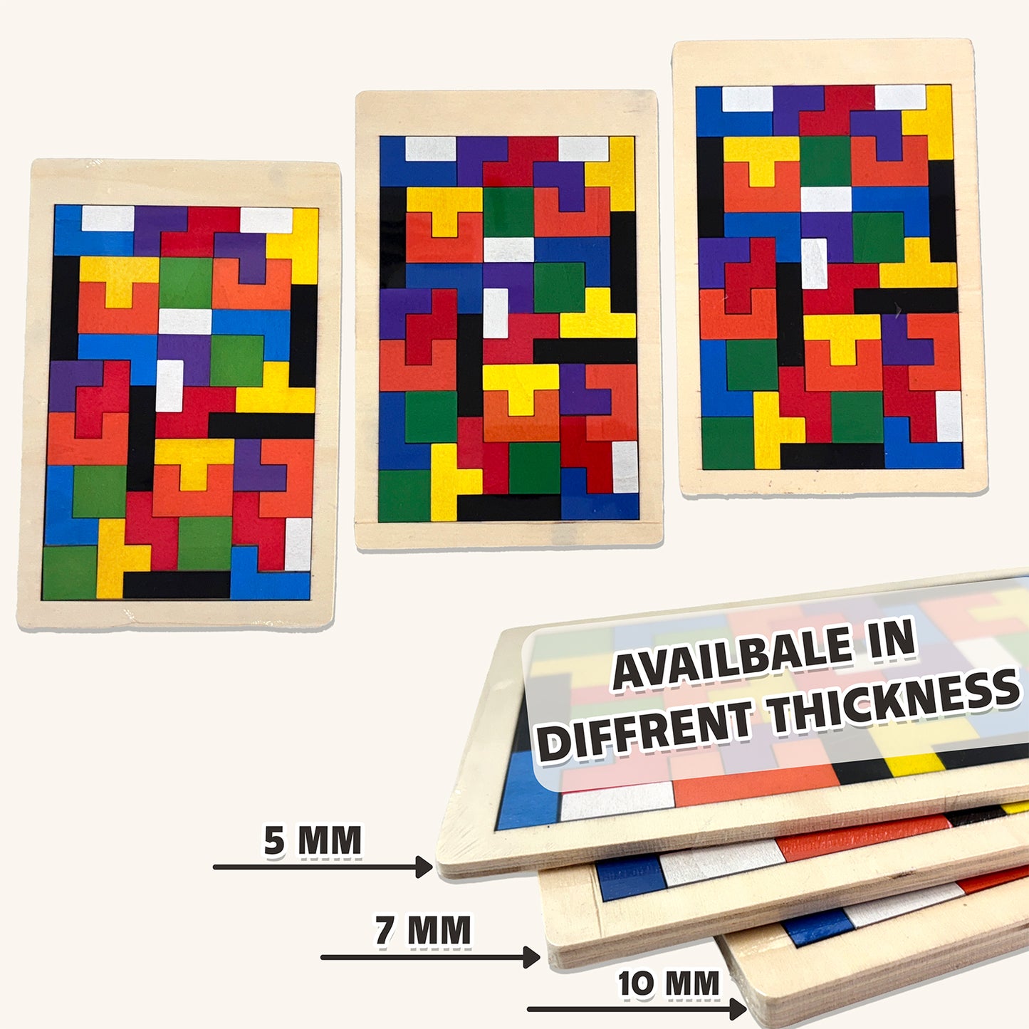 Wudly Basic Russian Block Puzzle 7mm
