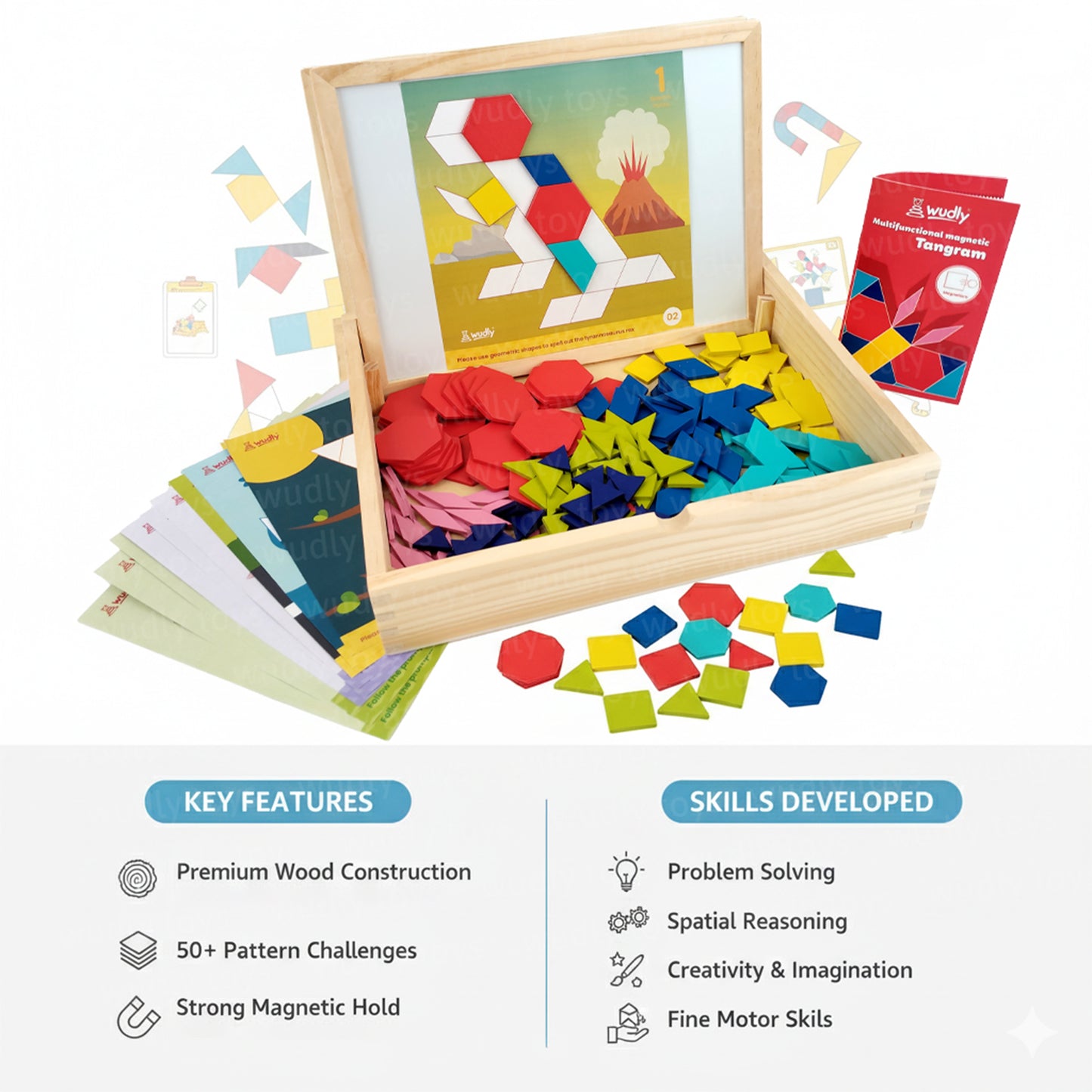 Wudly 3D Magnetic Tangram Puzzle