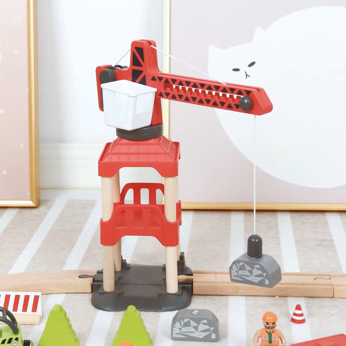 Wudly Wooden Train Tracks Set