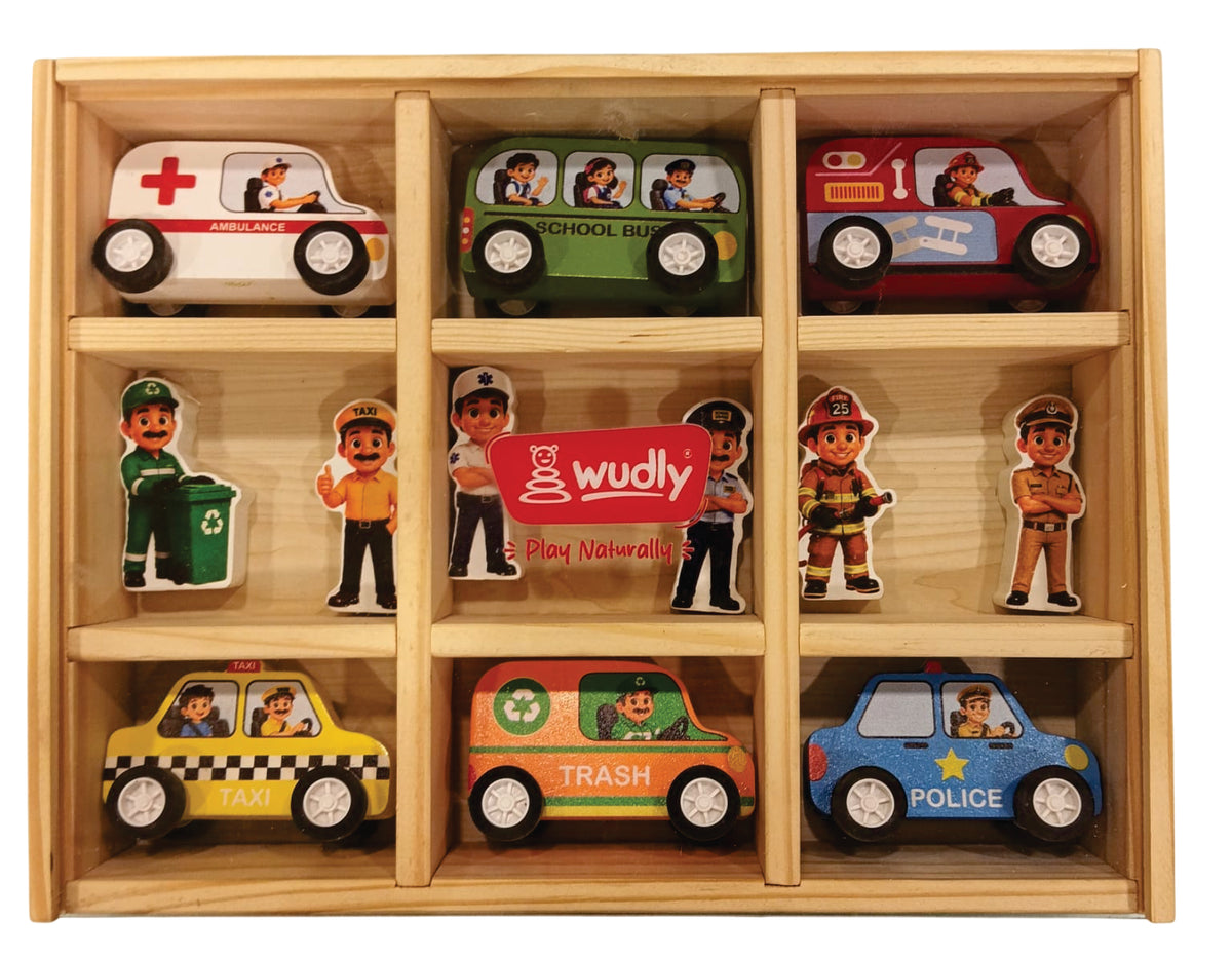 Wudly Wooden Heroes and Their Rides