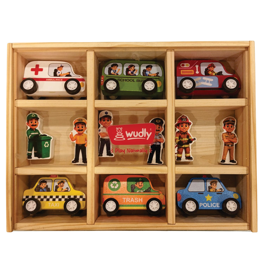 Wudly Wooden Heroes and Their Rides