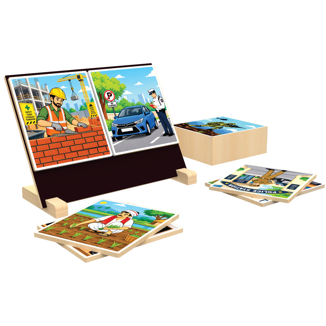 Wudly Wooden Magnetic Community Helpers