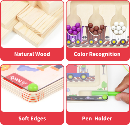 Wudly Magnetic Train Maze