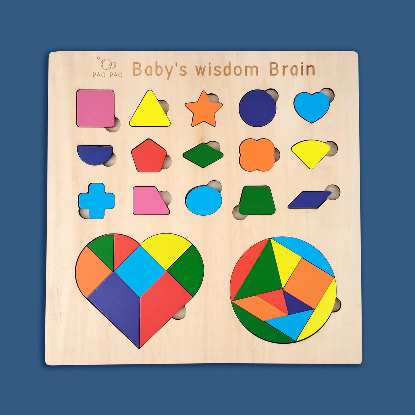 Wudly Wooden Alphabet, Number & Shape Learning Puzzle for Kids – Early Educational Toy (Multiple Variations)