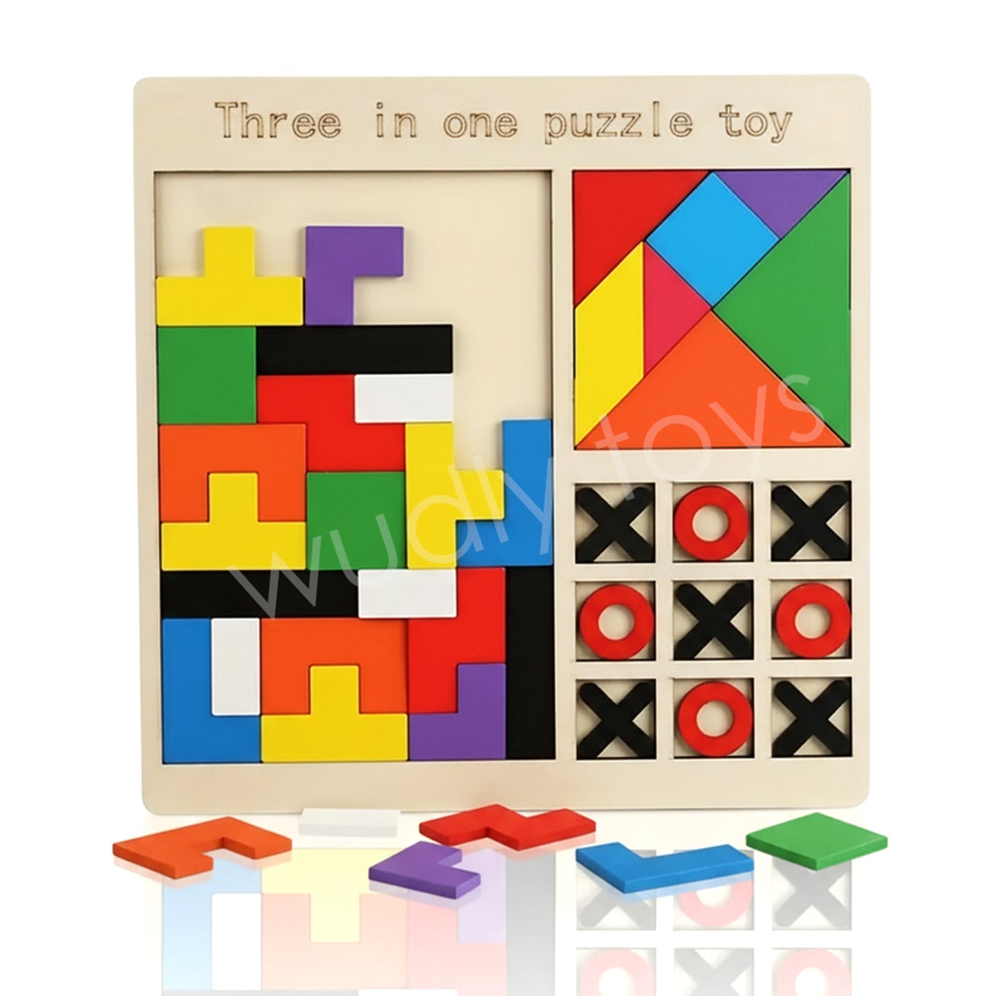 Wudly Wooden Knob Puzzle Board for Kids – Early Learning Educational Puzzle Toy (Multiple Themes)