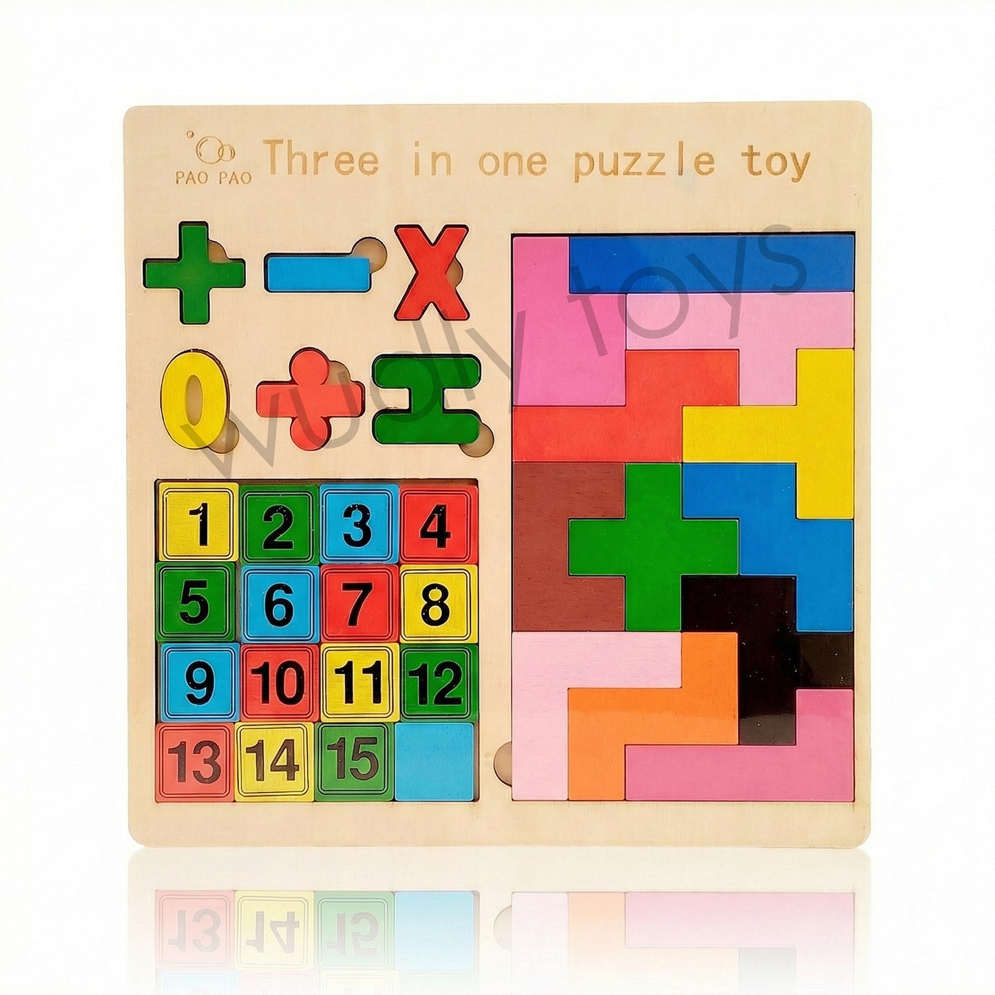 Wudly Wooden Knob Puzzle Board for Kids – Early Learning Educational Puzzle Toy (Multiple Themes)