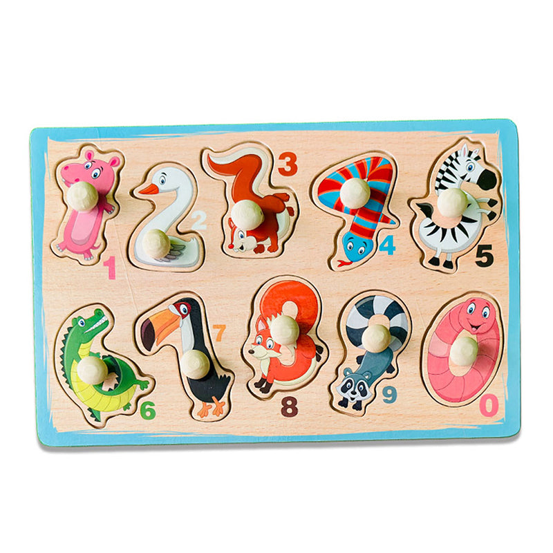 Wudly Wooden Knob Puzzle Board for Kids – Early Learning Educational Puzzle Toy (Multiple Themes)