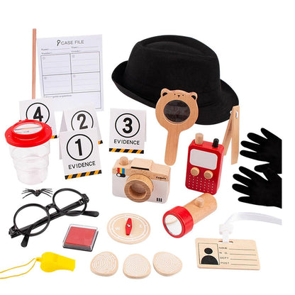 Wudly Wooden Detective Role Play Set