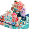 WUDLY 115 Pieces Wooden City Building Blocks