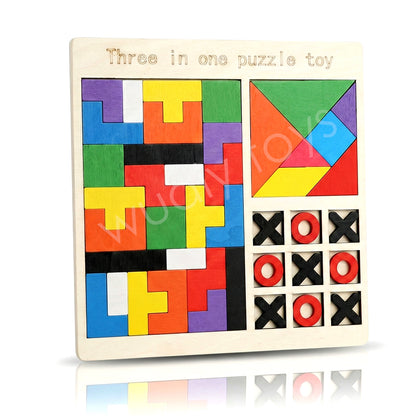 Wudly Wooden Knob Puzzle Board for Kids – Early Learning Educational Puzzle Toy (Multiple Themes)