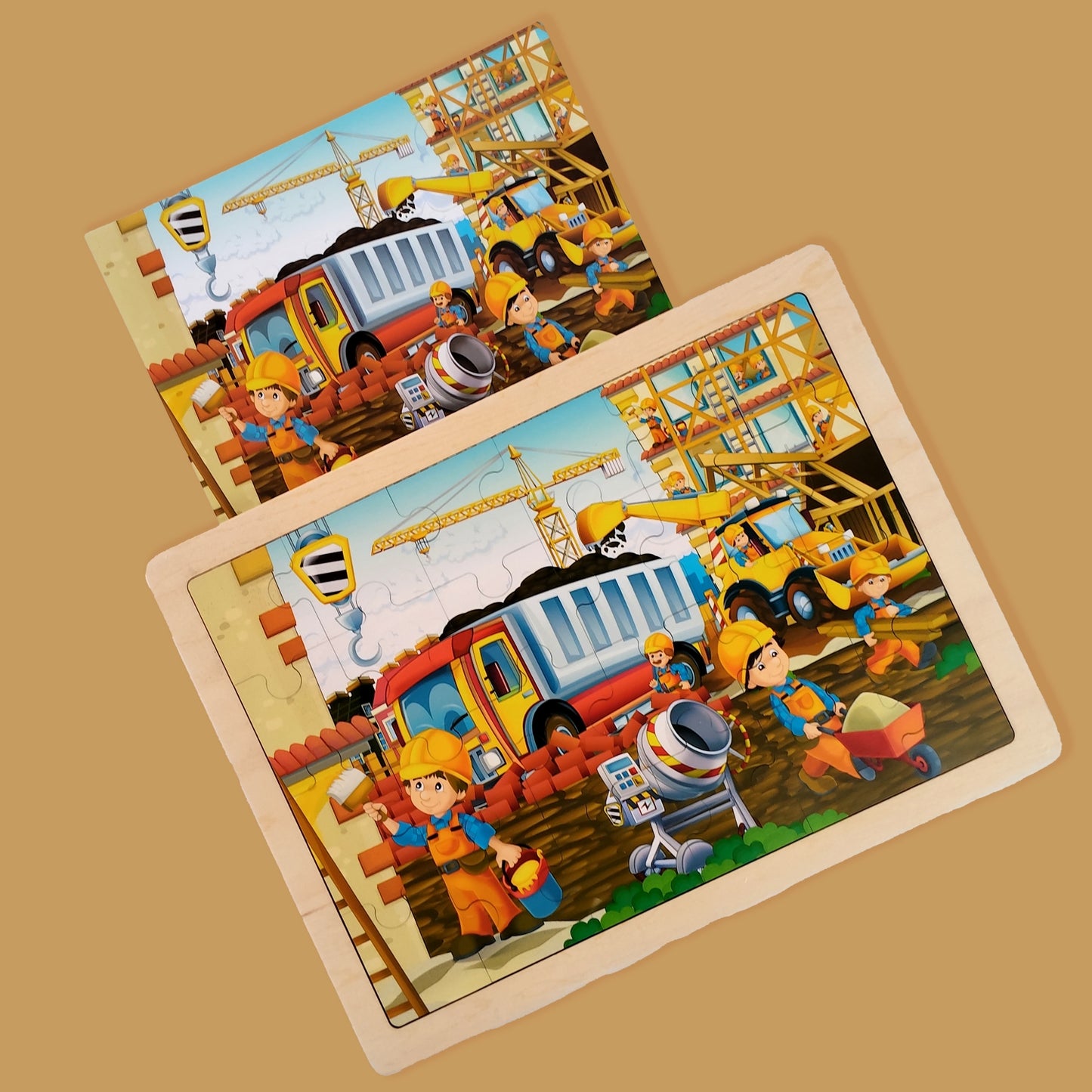 Wudly Wooden Layered Puzzle for Kids – Interactive Early Learning Educational Puzzle Toy (Multiple Themes)