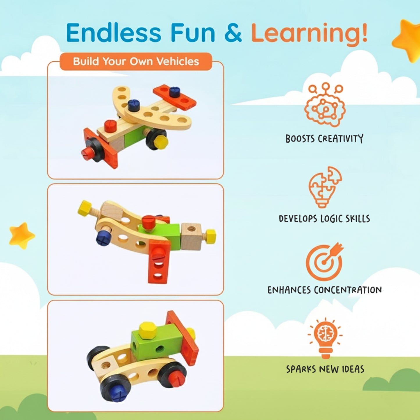 Wudly Wooden Tool Box