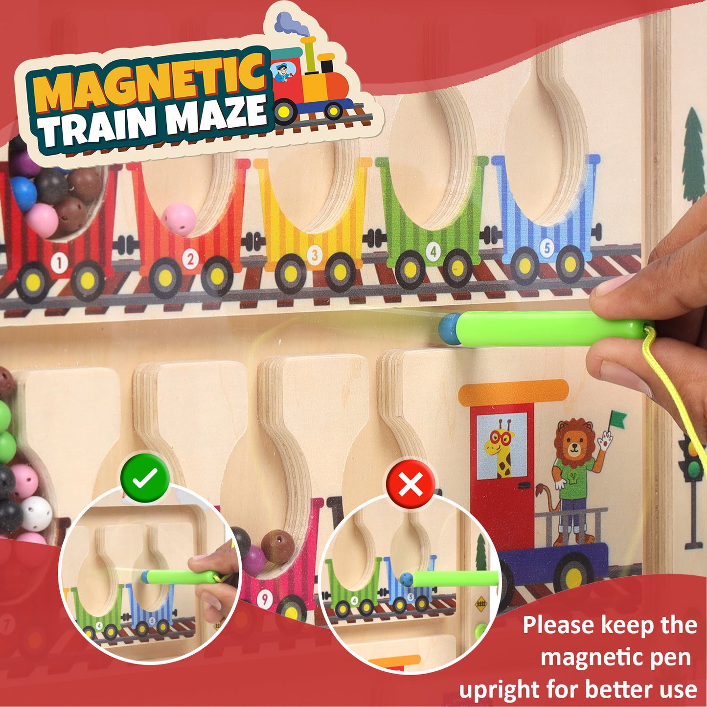 Wudly Magnetic Train Maze