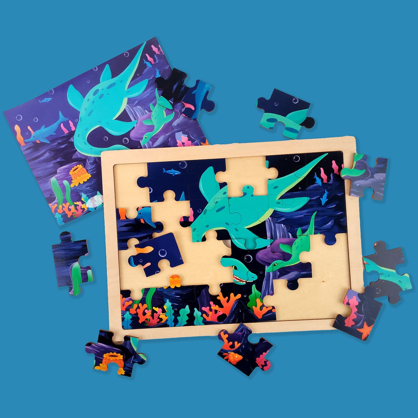 Wudly Wooden Layered Puzzle for Kids – Interactive Early Learning Educational Puzzle Toy (Multiple Themes)