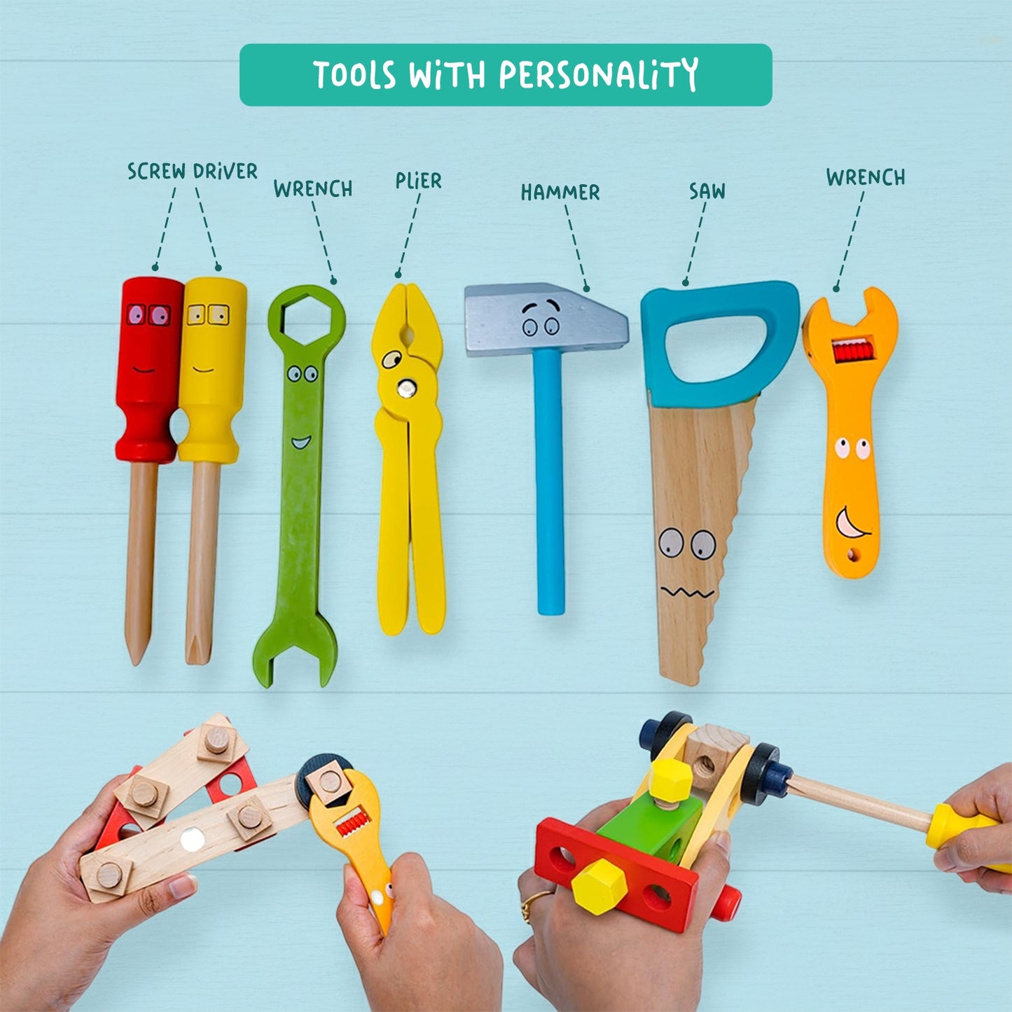 Wudly Wooden Tool Box