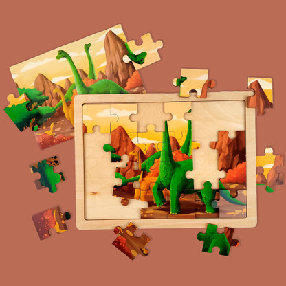 Wudly Wooden Layered Puzzle for Kids – Interactive Early Learning Educational Puzzle Toy (Multiple Themes)