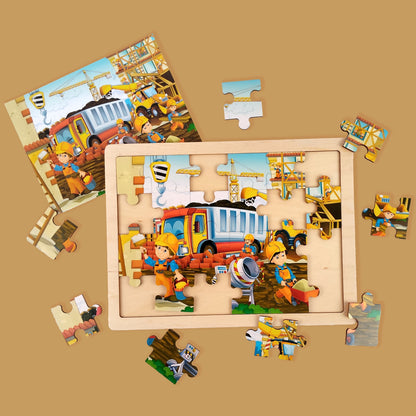 Wudly Wooden Layered Puzzle for Kids – Interactive Early Learning Educational Puzzle Toy (Multiple Themes)