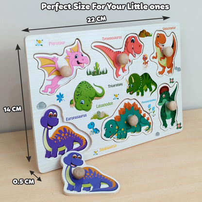 Wudly Wooden Knob Puzzle for Kids – Early Learning Educational Puzzle Board (Multiple Themes)