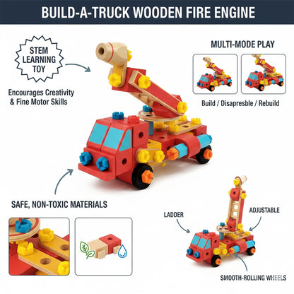 Wudly Wooden Fire Fighting Truck