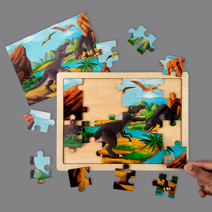 Wudly Wooden Layered Puzzle for Kids – Interactive Early Learning Educational Puzzle Toy (Multiple Themes)
