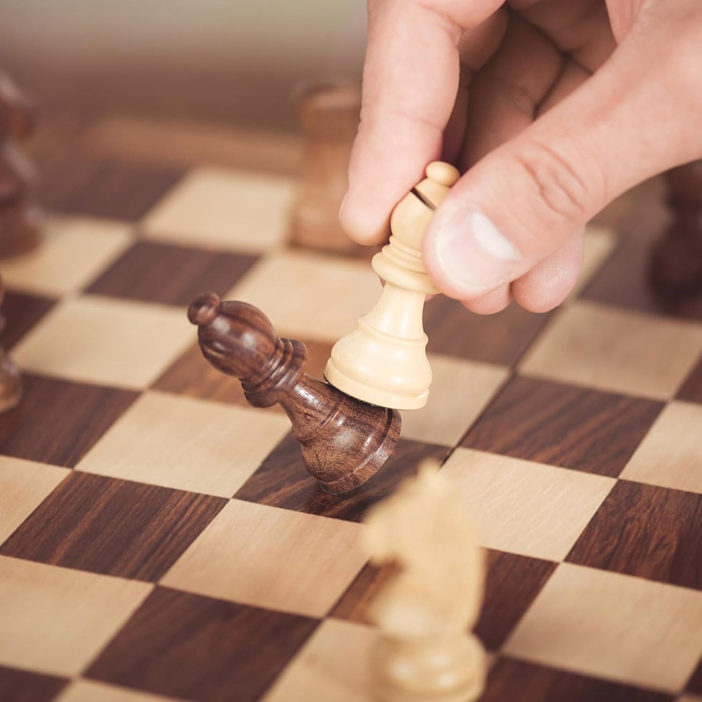 Wudly 2-in-1 Big Chess & Checkers