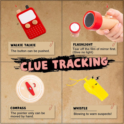 Wudly Wooden Detective Role Play Set