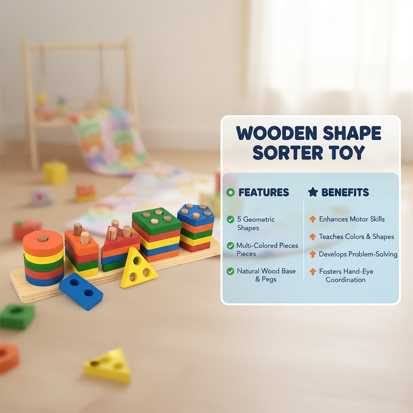 WUDLY Wooden Shape Sorter