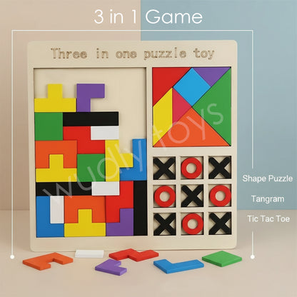 Wudly Wooden Knob Puzzle Board for Kids – Early Learning Educational Puzzle Toy (Multiple Themes)