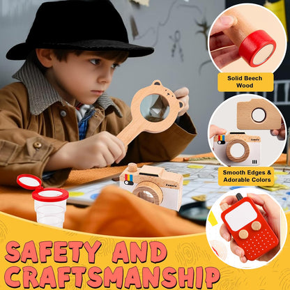 Wudly Wooden Detective Role Play Set