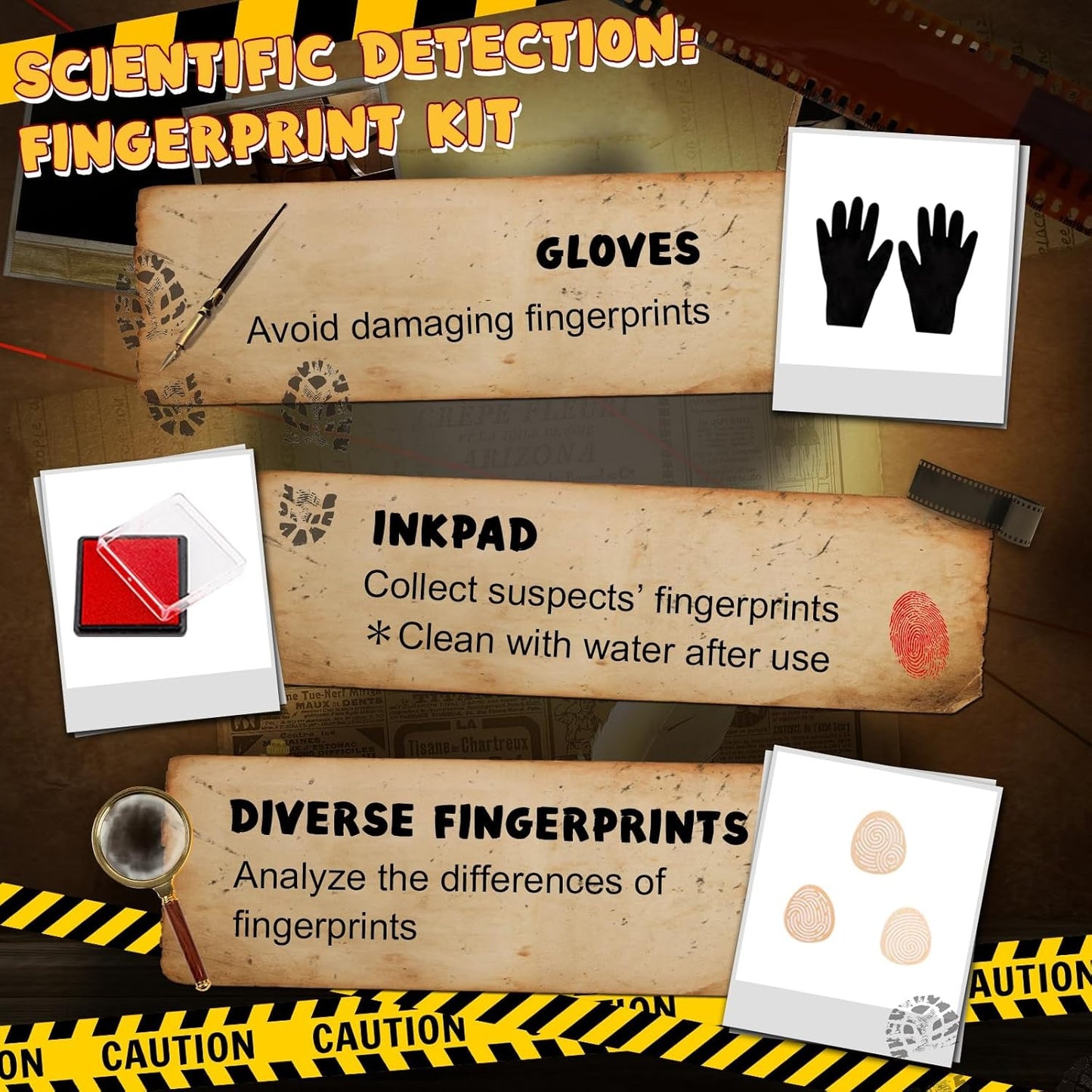 Wudly Wooden Detective Role Play Set