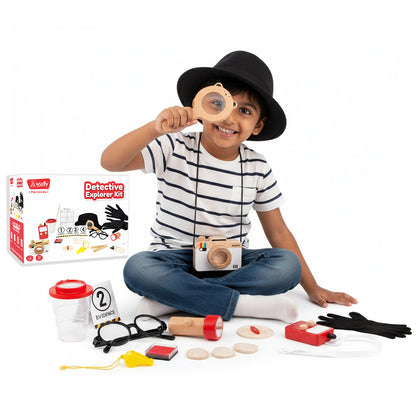 Wudly Wooden Detective Role Play Set