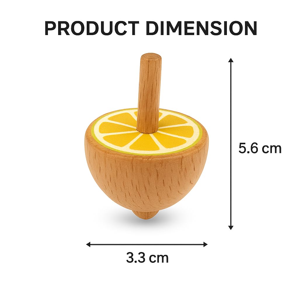 Wudly Toys Wooden Spinning Top