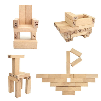WUDLY Wooden Number Stacking Tower