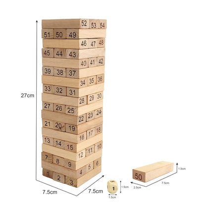 WUDLY Wooden Number Stacking Tower