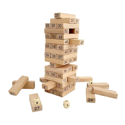 WUDLY Wooden Number Stacking Tower