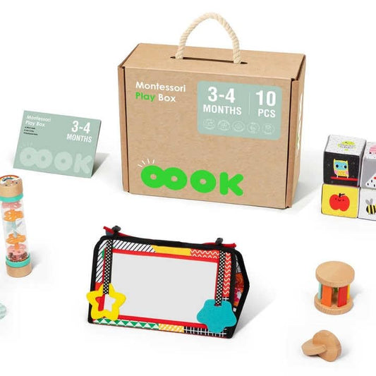 WUDLY Montessori Learning Wooden Baby Toys,3-4 Months