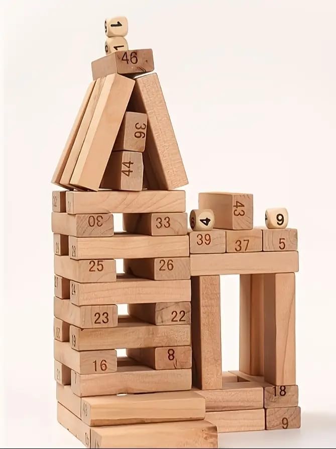 WUDLY Wooden Number Stacking Tower