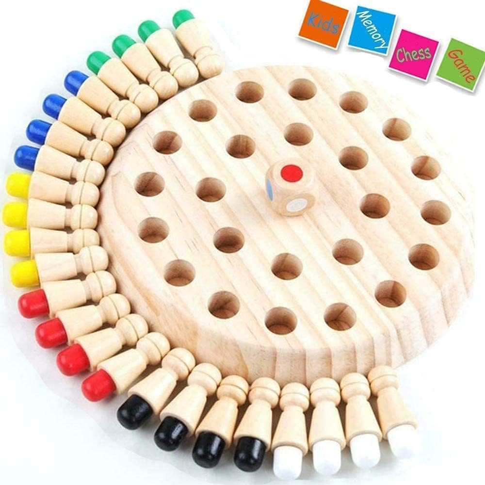 Wudly Wooden Memory Chess