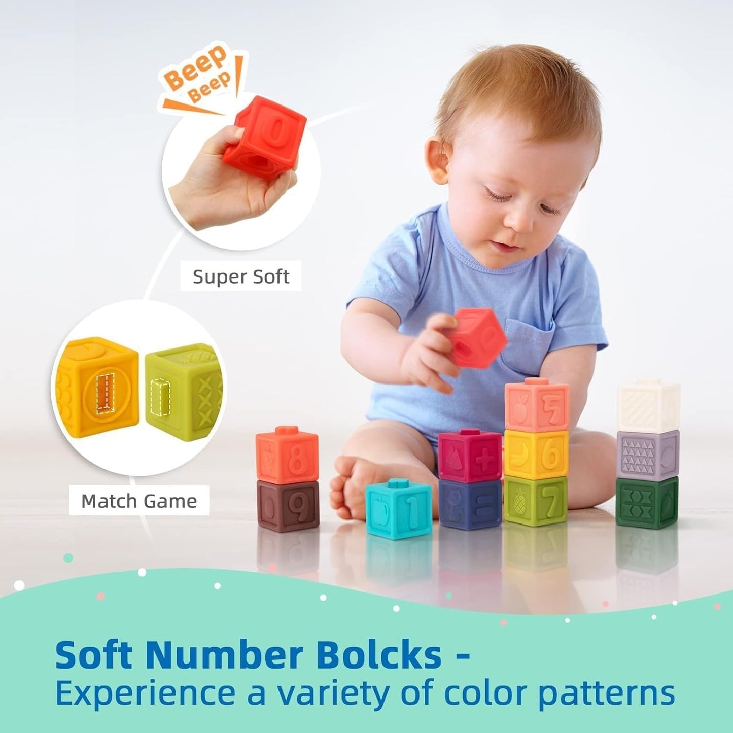 WUDLY Montessori Wooden Educational Toy Box for 7–12 Months