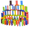 WUDLY 120 Pcs 12 Color Wooden Dominos Blocks Set
