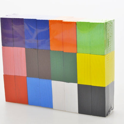 WUDLY 120 Pcs 12 Color Wooden Dominos Blocks Set