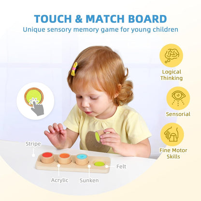 WUDLY Montessori Learning Wooden Baby Toys,16-18 Months