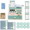 Wudly Wooden Cash Register Toy for Kids | Pretend Play Set with Calculator, Cash, Coins & Credit Card | Montessori Role Play Toy for Boys & Girls 3–8 Years | Educational Wooden Toy