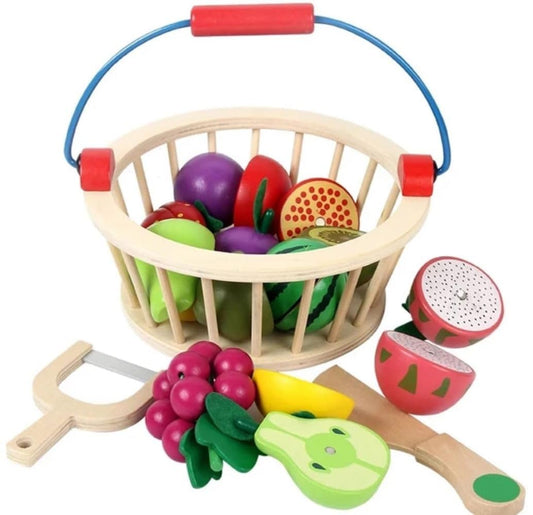 Wudly Wooden Magnetic Cutting Fruit