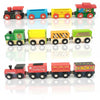 Wudly Wooden Toy Magnetic Train Set