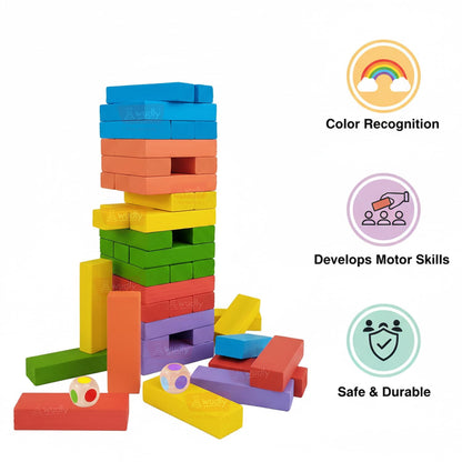 WUDLY Colorful Wooden Stacking Tower