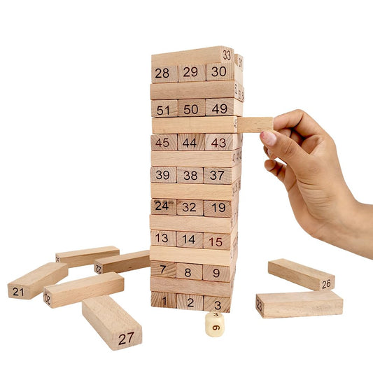 WUDLY Wooden Number Stacking Tower