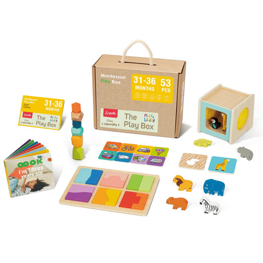 WUDLY Montessori Learning Wooden Baby Toys,31-36 Months