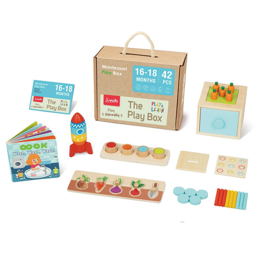 WUDLY Montessori Learning Wooden Baby Toys,16-18 Months