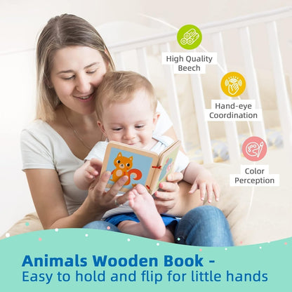 WUDLY Montessori Wooden Educational Toy Box for 7–12 Months